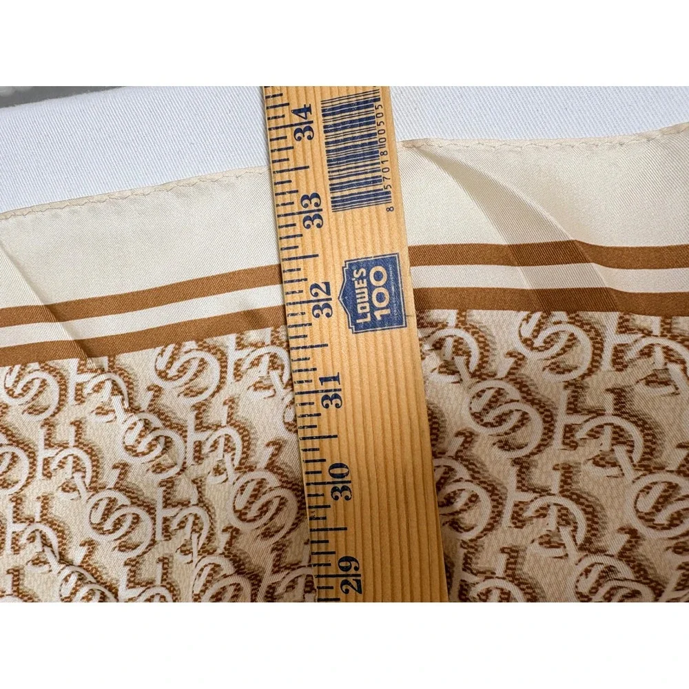Coach CCH STK Logo Print Silk Square Scarf 33.5